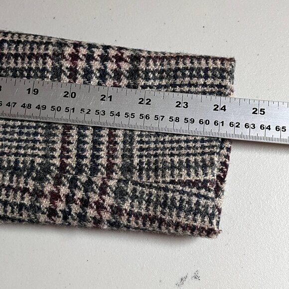 J Crew Schoolboy Wool Houndstooth Blazer - Women's Size 6 - Tan Burgundy - Picture 12 of 13